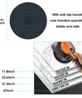 Tile Vibration Leveling Tool With Suction Cup Handheld Vibrator For Plug And Play No Fuss Install showing sizes and handle detail