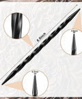 Set Of Four Beefy Steel Scribes With Dual Tapered Points For Straight Shooting Layout Marks On Wood Metal And Tile Hella Precise Etching Tips Built To Last, showcasing dimensions and tip sizes.
