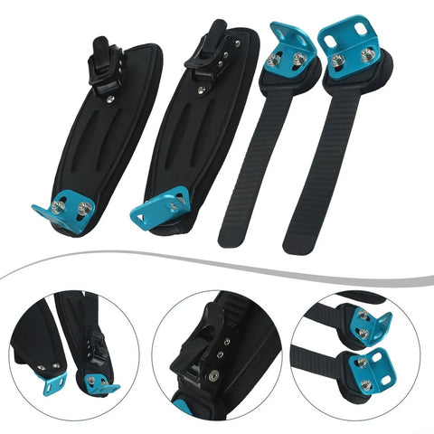 Adjustable Foot Strap For Electric Skateboards With Easy Install Buckle And Rubber Nylon Fixing Band, Snug Fit, Blue
