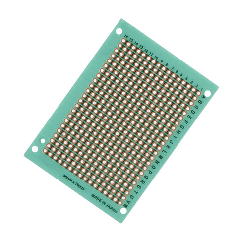 Copper Stripboard Prototyping Board 50mm By 70mm Single Sided 368 Holes Universal Stripboard For DIY Electronics, top view