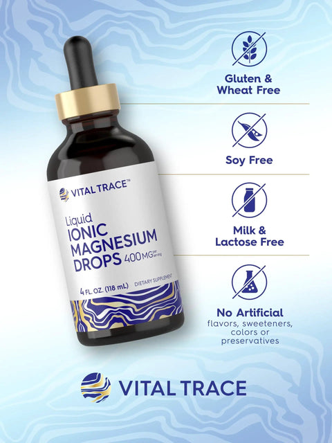 Magnesium Liquid Complex Drops, 400 Mg Per Serving, 4 Fl Oz, Vegetarian, Non GMO Gluten Free Mineral Supplement With Sulfate And Boron