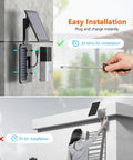 Installation of Solar Doorbell Charger For Video Doorbell 3 3 Plus 4 Battery Doorbell Plus And Pro with solar panel mount.