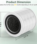 2 Pack Replacement Filter For H7126 Mini Air Purifier, 3 In 1 H13 True HEPA Air Filter, product dimensions 5.2x5.39 inches