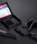 WORKPRO hex bit set in plastic storage case with magnetic S2 steel metric and SAE hex bits, 2.3-inch driver bits