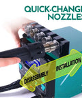 Pro Grade Soldering And Hot Air Rework Station With 992D III Iron quick-change nozzles installation