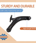 Front Lower Control Arm With Ball Joints Replacement for Nissan Rogue 2.5L 2008-2015 shown with surface treatment.