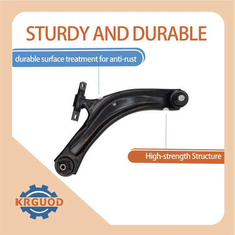 Front Lower Control Arm With Ball Joints Replacement for Nissan Rogue 2.5L 2008-2015 shown with surface treatment.