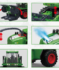 Remote Control Harvester Tractor With Dual Grain Combine Heads, 2.4GHz RC Farm Vehicle Toy With Lights And Spray, Foldable Cutting Heads, Realistic Farm Action For Kids, Super Fun Long Range Control features and details.