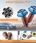 Badass Burnt Titanium License Plate Screws 4 Pack 316 Stainless Steel Rust Proof Bolts Auto Replacement For Cars Trucks Motorcycles Self Tapping Fasteners.