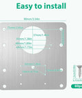 10 Pcs Cabinet Door Hinge Repair Kit With Stainless Steel Mounting Plates And 60 Screws, dimensions and features shown.