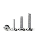 Three Sixteenths Inch Diameter 24 Threads Per Inch Fully Threaded Flat Head Hex Socket Cap Screws Bolts Beefy Heavy Duty In 304 Stainless Steel 18 8 Grade Bright Finish