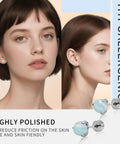 G23 Titanium Flat Back Earrings 20G Opal Ball Studs White 5mm ASTM F136 Hypoallergenic Nickel Free Implant Grade Durable Screw Back For Sensitive Piercings And Dope Everyday Wear on model and flat-back stud close-up