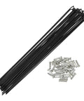 14G J Bend Bicycle Spokes 240mm Length With Nipples For MTB Wheels Black Steel 36 Pack Heavy Duty Spokes Set For Road And Mountain Bikes Universal Fit