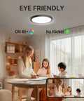 12 Inch Dimmable LED Flush Mount Ceiling Light With Easy App And Remote Control, children reading under eye-friendly light