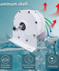 Low RPM 10000W To 12000W Gearless 3 Phase Permanent Magnet Generator with aluminum shell for off grid homes, showing heat dissipation.