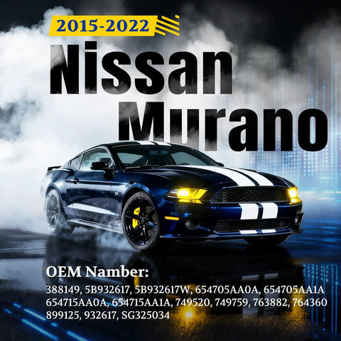 Nissan Murano 2015-2022 model displayed with OEM numbers, suitable for hood struts lift support replacement.