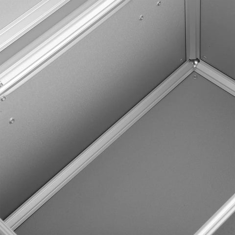 Interior view of Portable Aluminum Tool Box With Ergonomic Handle And Enhanced Security Lock Heavy Duty Handheld Metal Storage Case