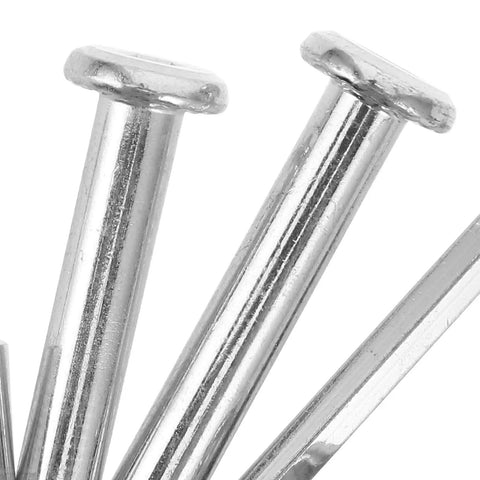 Roller Skate Mounting Hardware Kit With Tough Aluminum Alloy Inline Skates Axle Screws And Precision Fit Bearings That Are Corrosion Resistant Plus Solid Bearing Fixation Making Wheel Replacement Easy Plus Gear Looks Fire So You Can Cruise Smooth. close-up of silver aluminum axle screws
