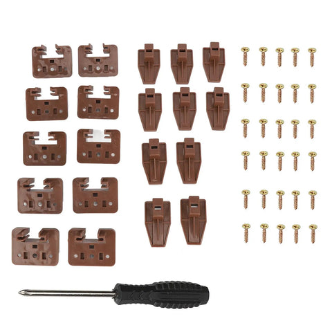 Center Mount Drawer Slides For Dressers And Cabinets, 10 Sets With Screws Included, Easy Install, Lightweight 150g Guide Hardware