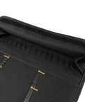 Interior view of Portable Canvas Knife Roll Bag For Chef Knives And Cutlery showing organized slots in heavy-duty Oxford fabric.