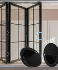 Round Hidden Concealed Door Pulls Flush Pocket Door Handles In Stainless Steel Matte Black 50mm for modern interior doors