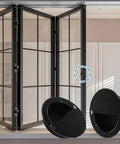 Round Hidden Concealed Door Pulls Flush Pocket Door Handles Stainless Steel Hardware Dope Matte Black 90 mm Diameter