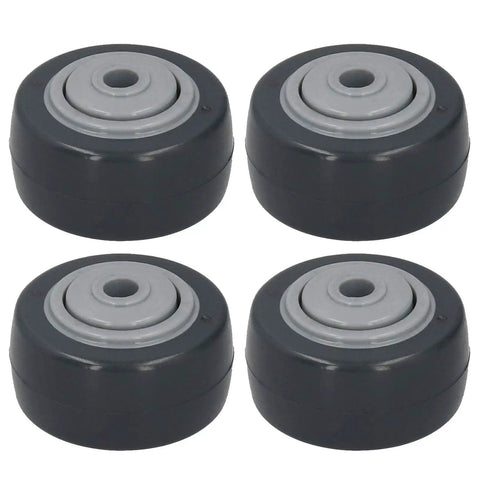Jauarta Directional PU Wheel, Furniture Trolley Caster - set of four, durable black and gray polyurethane wheels.