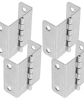 Folding Cabinet Hinges Set 4 Stainless Steel With Silent Operation No Fuss 4 Hole Design Sturdy Metal Butt Hinges