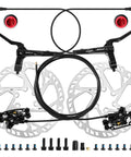 ZTZ MTB hydraulic disc brake kit with two 160mm rotors, black, includes dual-piston calipers.