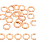 18 Piece M10 Copper Washers Set M10x16x1.5mm Copper Crush Washers Sealing Washers for Automotive Oil Drain Plug