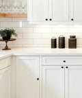 Legit Premium Matte Black Pebble Cabinet Knobs For Dresser Drawers In A Solid Ten Pack with modern kitchen cabinets and countertop decor.