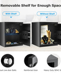 Boss Level Home Safe Box With Digital Keypad Lock 1.2 Cubic Feet Large Document Safe showing removable shelf options.