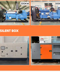 Smooth Operator Portable Generator Sets Silent Operation For Home Or Commercial Emergency Backup Power Reliable Current. 200KW and 300KW models in silent box configuration.