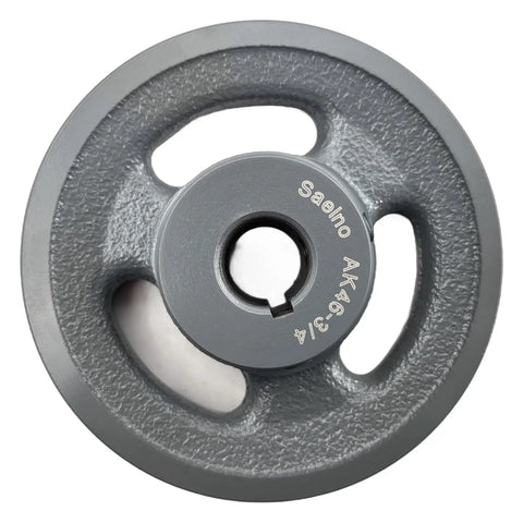 Three Quarter Inch Bore V Belt Pulley Cast Iron Motor Pulley 4.45 Inch Outside Diameter 1 Groove Fits A AX 3L 4L Belts Beefy Built Tough Machined Sheave With Rust Resistant Finish For Smooth Quiet Power Transfer