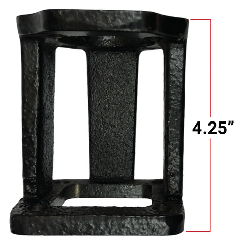 Beefy Heavy Duty Hydraulic Pump Mount For Log Splitters And 5 To 7 HP Engines, Corrosion Resistant Cast Iron Bracket, 4.25-inch height