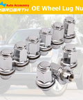 Set Of 24 OEM Mag Washer Lug Nuts 12x1.5 Thread, 13/16 Hex, 1.85 Inch Length For Toyota Tacoma 4Runner FJ Cruiser Matrix