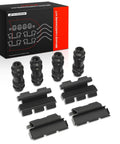 Ultimate Heavy Duty Front Disc Brake Hardware Kit For Ford F-150 Bronco E-Series 94-03 Replaces H5620Q in box, black parts
