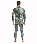 Back view of Dope 3mm Camo Neoprene Wetsuit For Men And Women Unisex OnePiece Dive Skin For Scuba Spearfishing And Cold Water Warmth