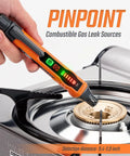 Portable Combustible Gas Leak Detector With Audible Alarm And Bright Visual LED used on stove gas source