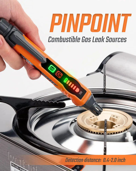 Portable Combustible Gas Leak Detector With Audible Alarm And Bright Visual LED used on stove gas source
