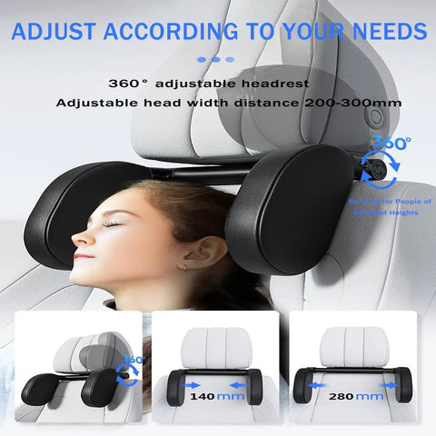 Snazzy Car Headrest Neck Pillow For Mini Cooper Se Convertible John Cooper Works Electric, adjustable headrest for comfort.
