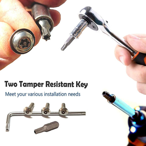 Anti Theft Stainless Steel License Plate Screws Set For Cars And Trucks Tamper Resistant Security Machine Screws Quarter Inch M6 Bolts 8 Pack tools