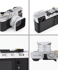 Metal Hot Shoe Thumb Up Grip For Fuji X100V X100VI Camera Black displayed on camera, showing ergonomic design and quick access to dials.