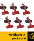 Hands Free Suck N Clamp Adjustable Cup Clamps Pack Of 6 for windshield repair and auto glass jobs in red durable construction