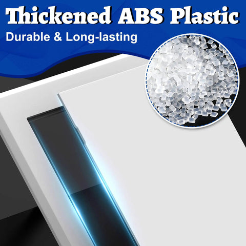 Thickened ABS plastic close-up showcasing material for Dead Simple Self Adhesive Access Panel For Drywall 6 By 8 Inch.