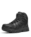 All Black Steel Toe Waterproof Work Boots For Men With Rugged Construction Durable Toe Cap ASTM 2413 18 Safety Rating And Slip Resistant Sole Armadillo STL Built Tough For The Jobsite