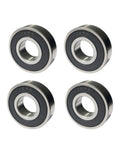 4 Pack 6203 2RS Deep Groove Ball Bearings 17 X 40 X 12mm Pre Lubricated Built For High RPM Beefy Performance And Rugged Stability For Industrial Automotive Machinery Electric Motors, four bearings