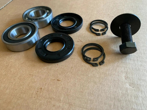 Heavy Duty Spindle Rebuild Kit With C3 Clearance Bearings, High Temp Grease Upgrade, Removable Seals, Snap Rings, Grade 8 Spindle Bolt, And Belleville Washers For Thermal Stability And Longer Bearing Life for 4-7 ft deck spindle