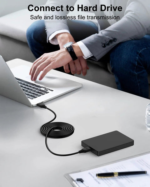 Durable USB A To USB A Cable 6 Foot Long USB 3.0 High Speed Data Transfer Cable For Printer And Other Gear Fast Sync For PC Laptop Hard Drive Hub And More