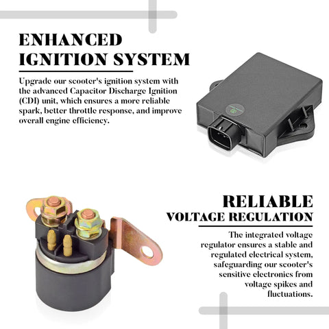 Ignition CDI Box Kit With Spark Plug Starter Solenoid Relay Plug And Play For Arctic Cat Quad 300 2X4 4X4 1998 To 2005